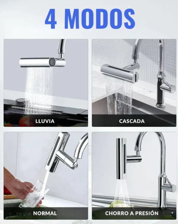 ¡Grifo 4 en 1, 360°! 💧✨ Elegancia y Funcionalidad en Cada Giro 🔥 Mejora tu Cocina o Baño Hoy Mismo 🚿 ¡Hazlo Tuyo Ahora!